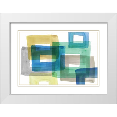 Rodeo I White Modern Wood Framed Art Print with Double Matting by PI Galerie
