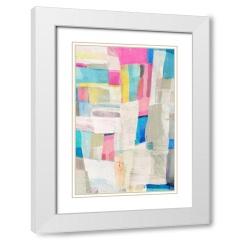 Blake I White Modern Wood Framed Art Print with Double Matting by PI Galerie