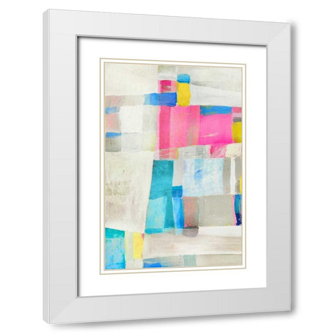 Blake II White Modern Wood Framed Art Print with Double Matting by PI Galerie