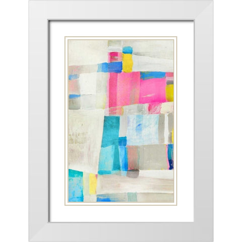 Blake II White Modern Wood Framed Art Print with Double Matting by PI Galerie