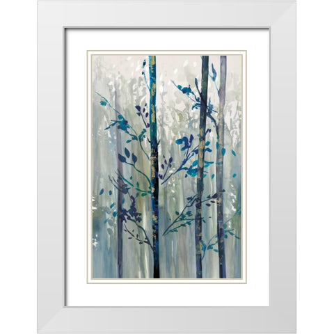 Fogg I White Modern Wood Framed Art Print with Double Matting by PI Galerie