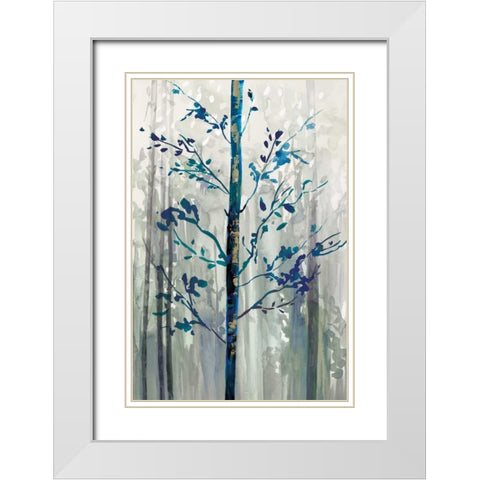 Fogg II White Modern Wood Framed Art Print with Double Matting by PI Galerie