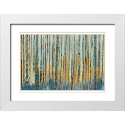 Delta  White Modern Wood Framed Art Print with Double Matting by PI Galerie