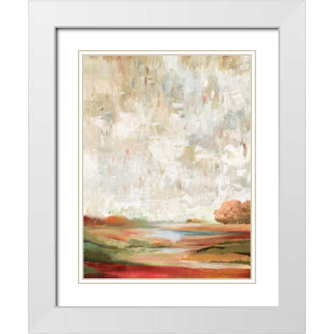 Wild Fields White Modern Wood Framed Art Print with Double Matting by PI Galerie
