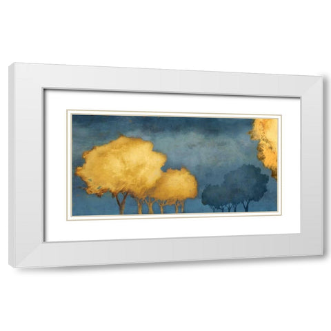Golden Trust White Modern Wood Framed Art Print with Double Matting by PI Galerie