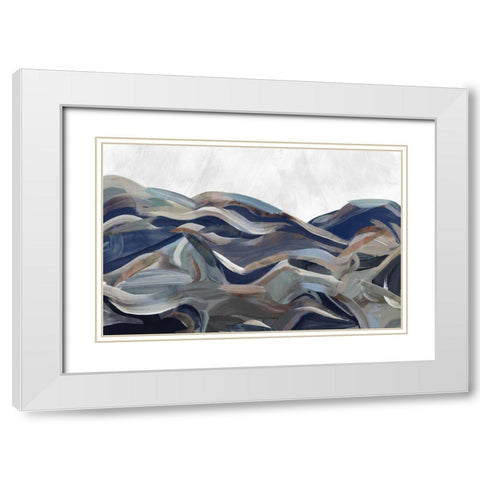 Gesture Land I White Modern Wood Framed Art Print with Double Matting by PI Galerie