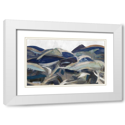 Gesture Land II White Modern Wood Framed Art Print with Double Matting by PI Galerie