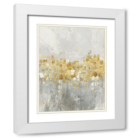 Dancing Stars White Modern Wood Framed Art Print with Double Matting by PI Studio