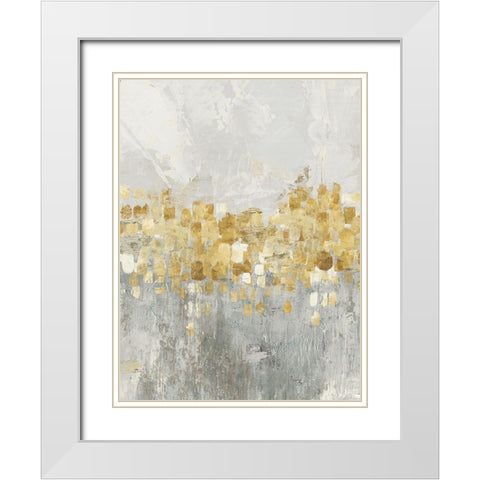 Dancing Stars White Modern Wood Framed Art Print with Double Matting by PI Studio