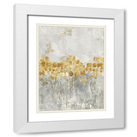 Dancing Stars White Modern Wood Framed Art Print with Double Matting by PI Studio