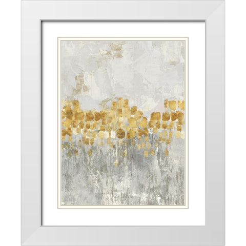 Dancing Stars White Modern Wood Framed Art Print with Double Matting by PI Studio