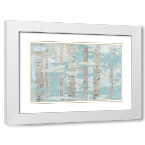 LImestone Forest  White Modern Wood Framed Art Print with Double Matting by PI Galerie