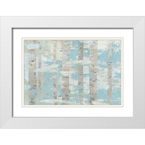 LImestone Forest  White Modern Wood Framed Art Print with Double Matting by PI Galerie