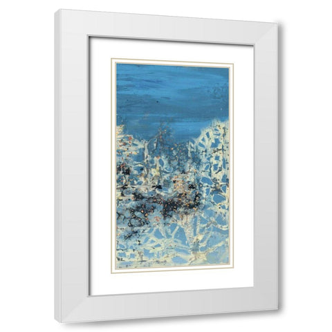 Treading Water I White Modern Wood Framed Art Print with Double Matting by PI Galerie