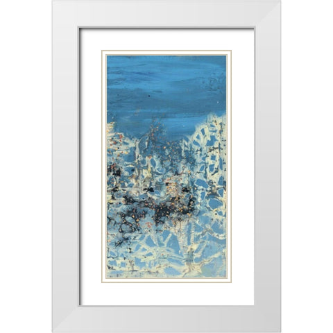 Treading Water I White Modern Wood Framed Art Print with Double Matting by PI Galerie