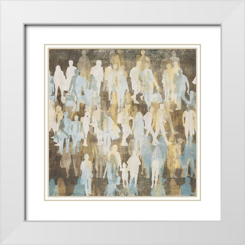 Silhouettes II White Modern Wood Framed Art Print with Double Matting by PI Galerie