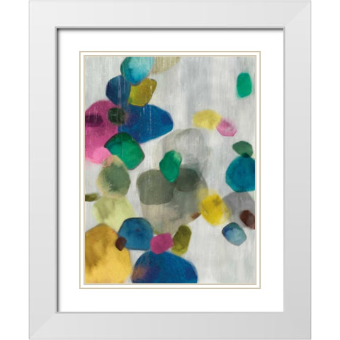 Shadow Pebbles I White Modern Wood Framed Art Print with Double Matting by PI Galerie