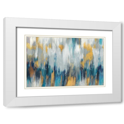 Echoes White Modern Wood Framed Art Print with Double Matting by PI Galerie