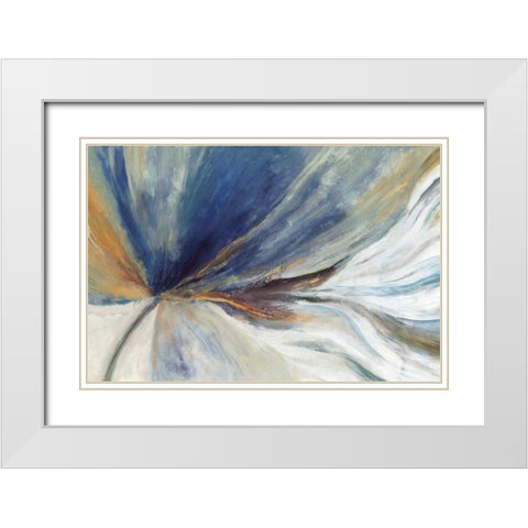 Traced  White Modern Wood Framed Art Print with Double Matting by PI Galerie