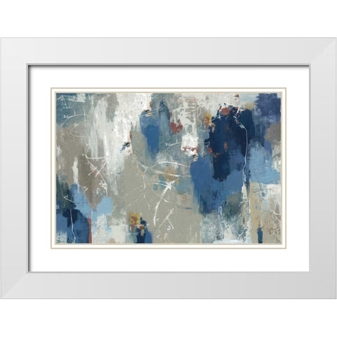 Fluttered White Modern Wood Framed Art Print with Double Matting by PI Galerie