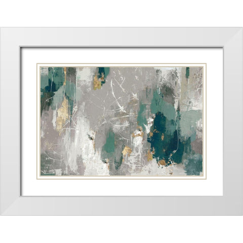 Fluttered White Modern Wood Framed Art Print with Double Matting by PI Studio