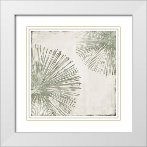 Gold Star I Custom Version White Modern Wood Framed Art Print with Double Matting by PI Studio