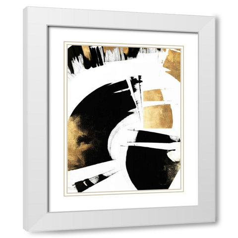 Art Deco I White Modern Wood Framed Art Print with Double Matting by PI Studio