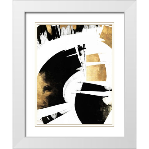 Art Deco I White Modern Wood Framed Art Print with Double Matting by PI Studio