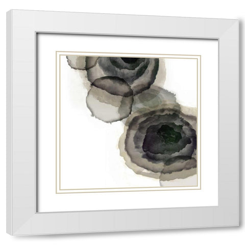 Ink Stains I White Modern Wood Framed Art Print with Double Matting by PI Galerie