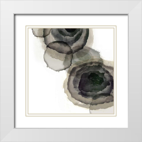 Ink Stains I White Modern Wood Framed Art Print with Double Matting by PI Galerie