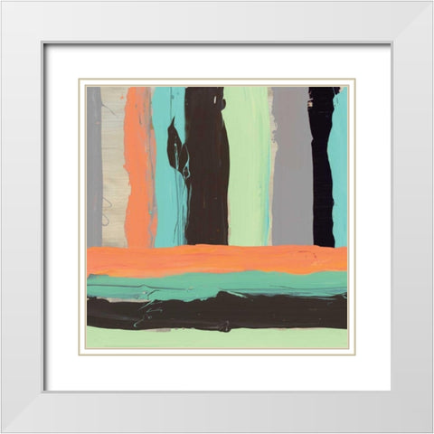 Alt Stripes I White Modern Wood Framed Art Print with Double Matting by PI Gallery