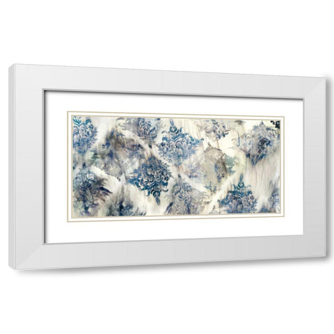 Lucid Damask I White Modern Wood Framed Art Print with Double Matting by PI Galerie
