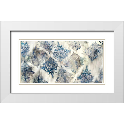 Lucid Damask I White Modern Wood Framed Art Print with Double Matting by PI Galerie