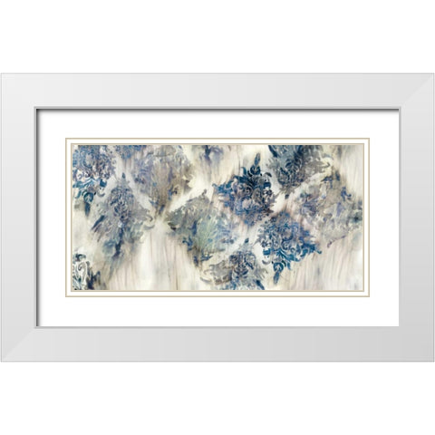 Lucid Damask II White Modern Wood Framed Art Print with Double Matting by PI Galerie