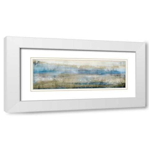 Gold Field White Modern Wood Framed Art Print with Double Matting by PI Studio