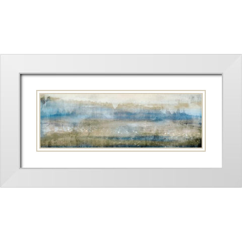 Gold Field White Modern Wood Framed Art Print with Double Matting by PI Studio