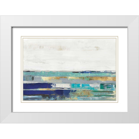 Way to Go White Modern Wood Framed Art Print with Double Matting by PI Studio