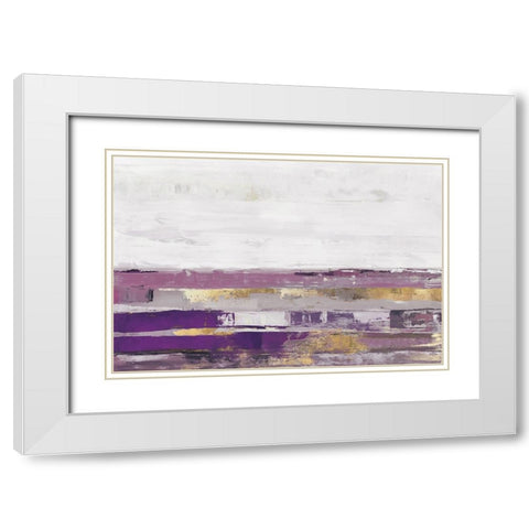 Way to Go Lavender Version White Modern Wood Framed Art Print with Double Matting by PI Studio