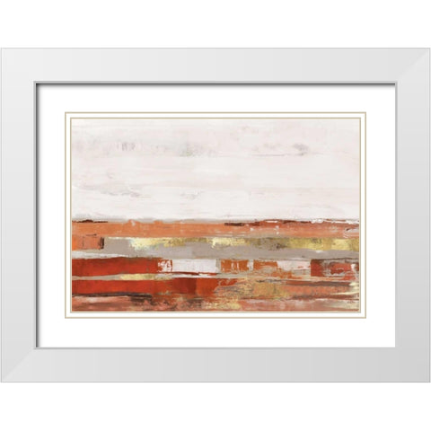 Way to Go Cinnamon Version White Modern Wood Framed Art Print with Double Matting by PI Studio