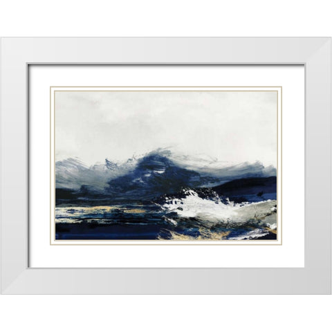 Water White Modern Wood Framed Art Print with Double Matting by PI Studio