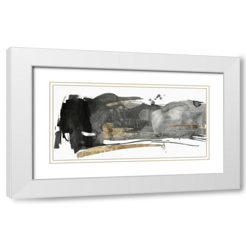 Black Gesture II White Modern Wood Framed Art Print with Double Matting by PI Studio