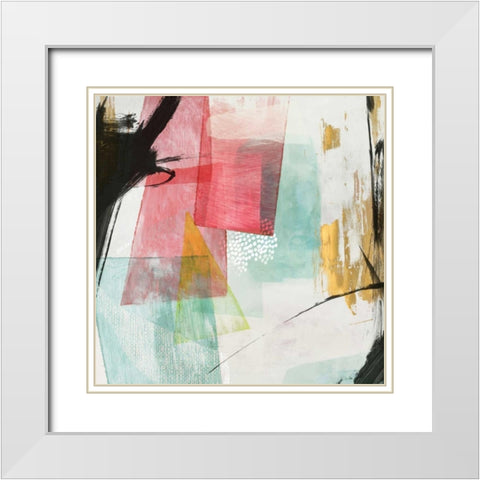 Transparent I White Modern Wood Framed Art Print with Double Matting by PI Studio