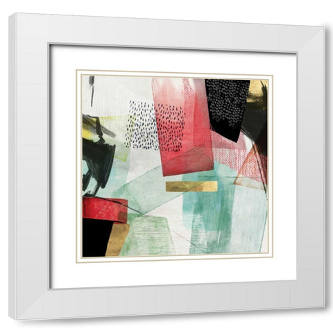 Transparent II White Modern Wood Framed Art Print with Double Matting by PI Studio