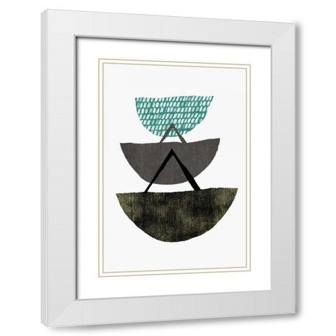 Fountain White Modern Wood Framed Art Print with Double Matting by PI Studio