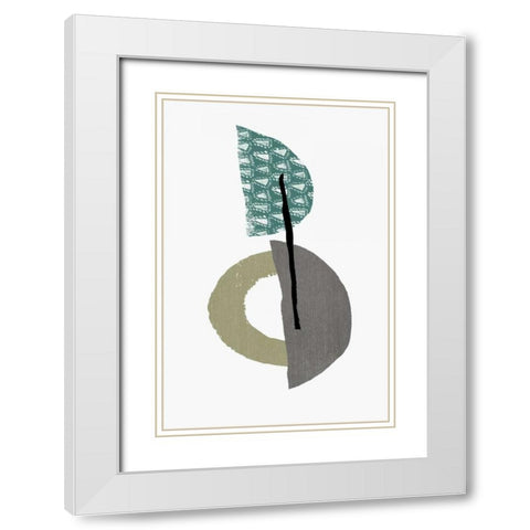 Path White Modern Wood Framed Art Print with Double Matting by PI Studio