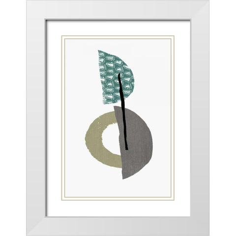 Path White Modern Wood Framed Art Print with Double Matting by PI Studio