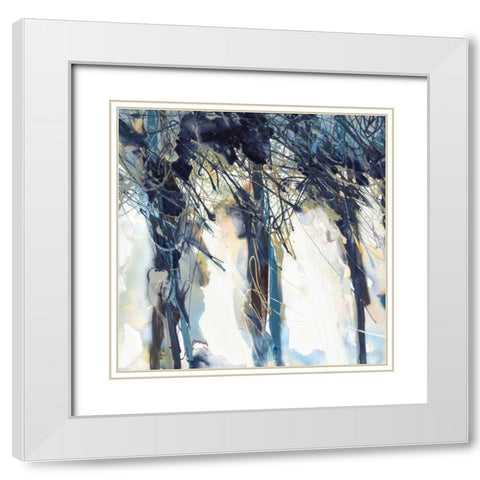 Dynamics II White Modern Wood Framed Art Print with Double Matting by PI Studio