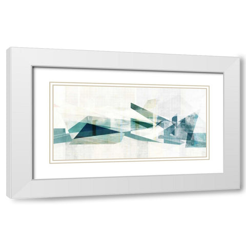Abstracture White Modern Wood Framed Art Print with Double Matting by PI Studio