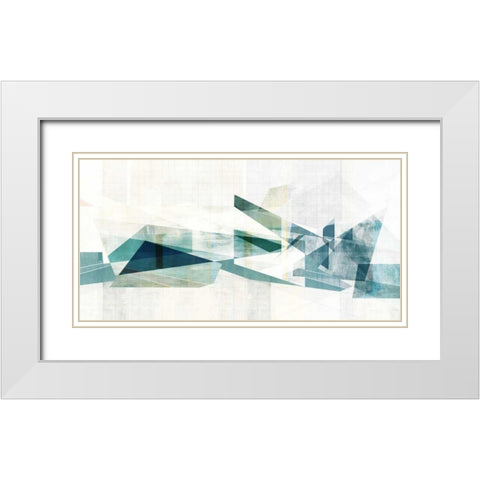 Abstracture White Modern Wood Framed Art Print with Double Matting by PI Studio