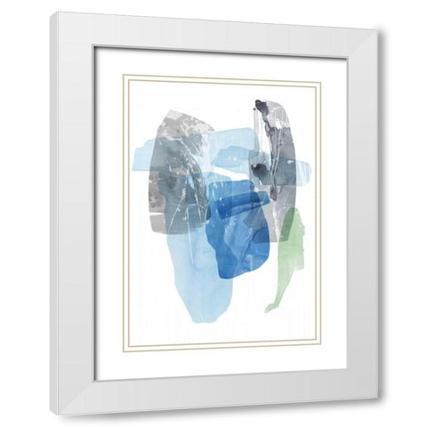 Sky Composition I White Modern Wood Framed Art Print with Double Matting by PI Studio
